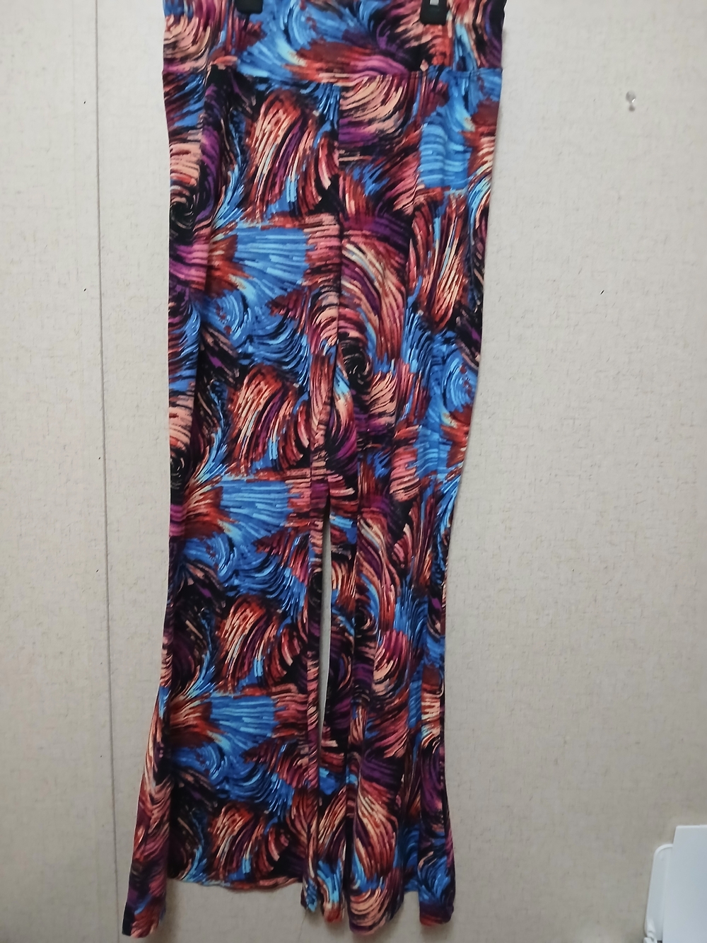 eye candy Swirl-Print Wide Leg Pants in Blue, Purple & Orange